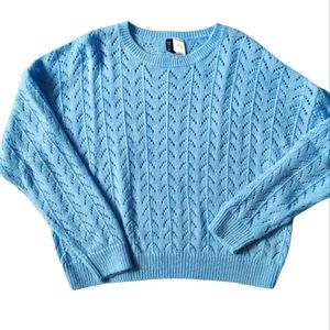H&M blue knit sweater